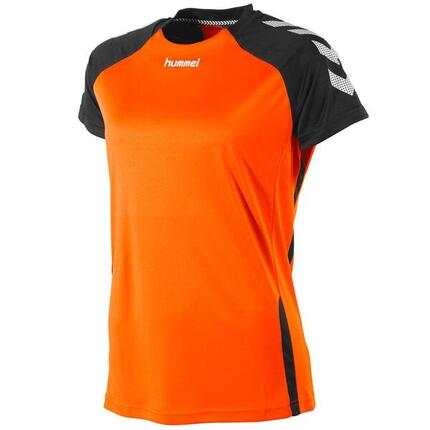 Hummel Aarhus Maillot Manches Courtes Femme - Orange Fluo / Noir