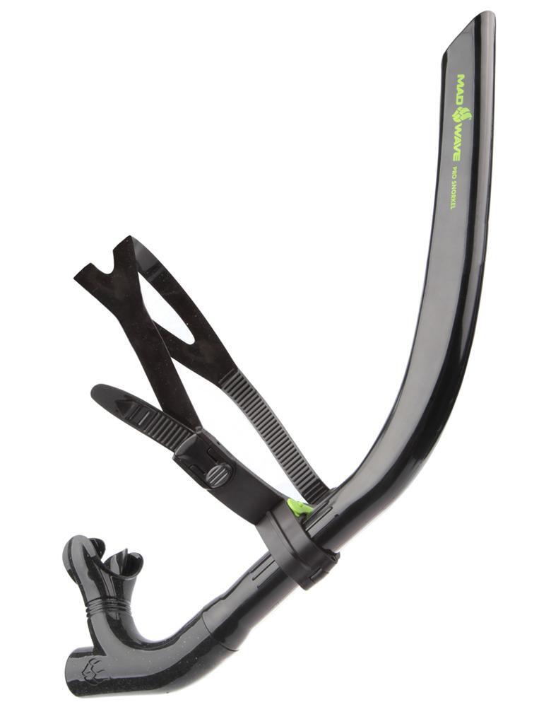 MAD WAVE Tubo frontal de natação PRO SNORKEL Preto