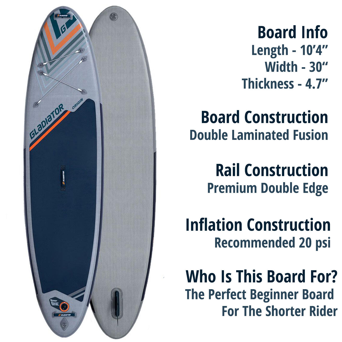 Gladiator SUP-Board Origin, 10’4 Allround Board 2/7