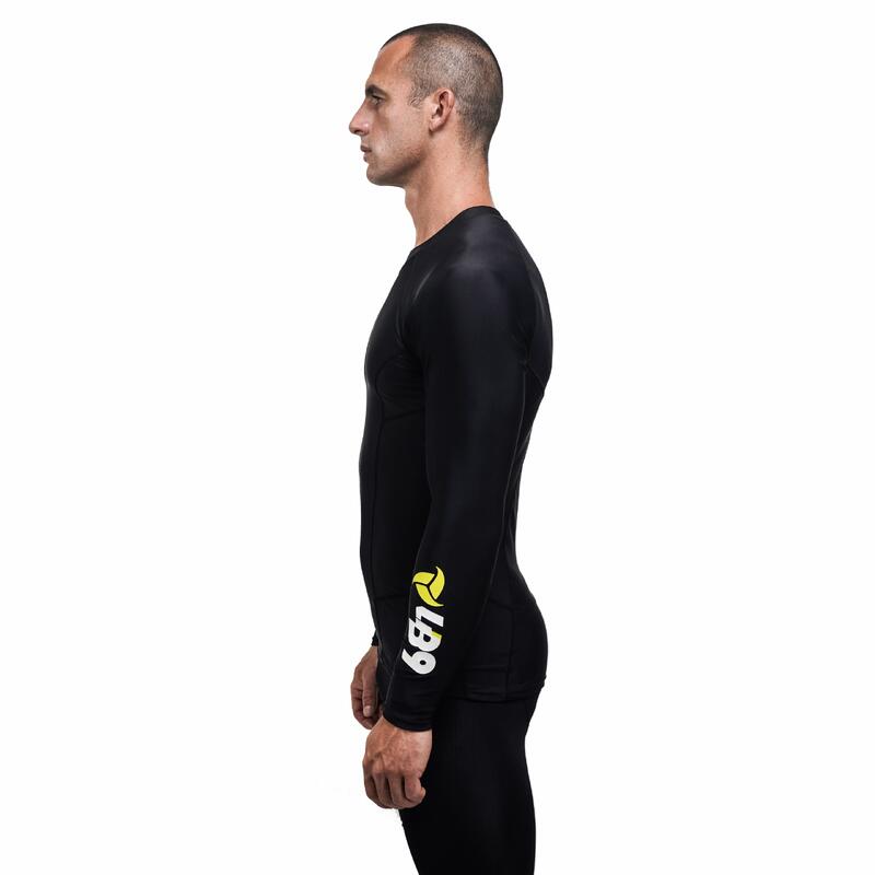 Maglia Anti UV Rashguard per Canoa, Kayak e SUP - Nera