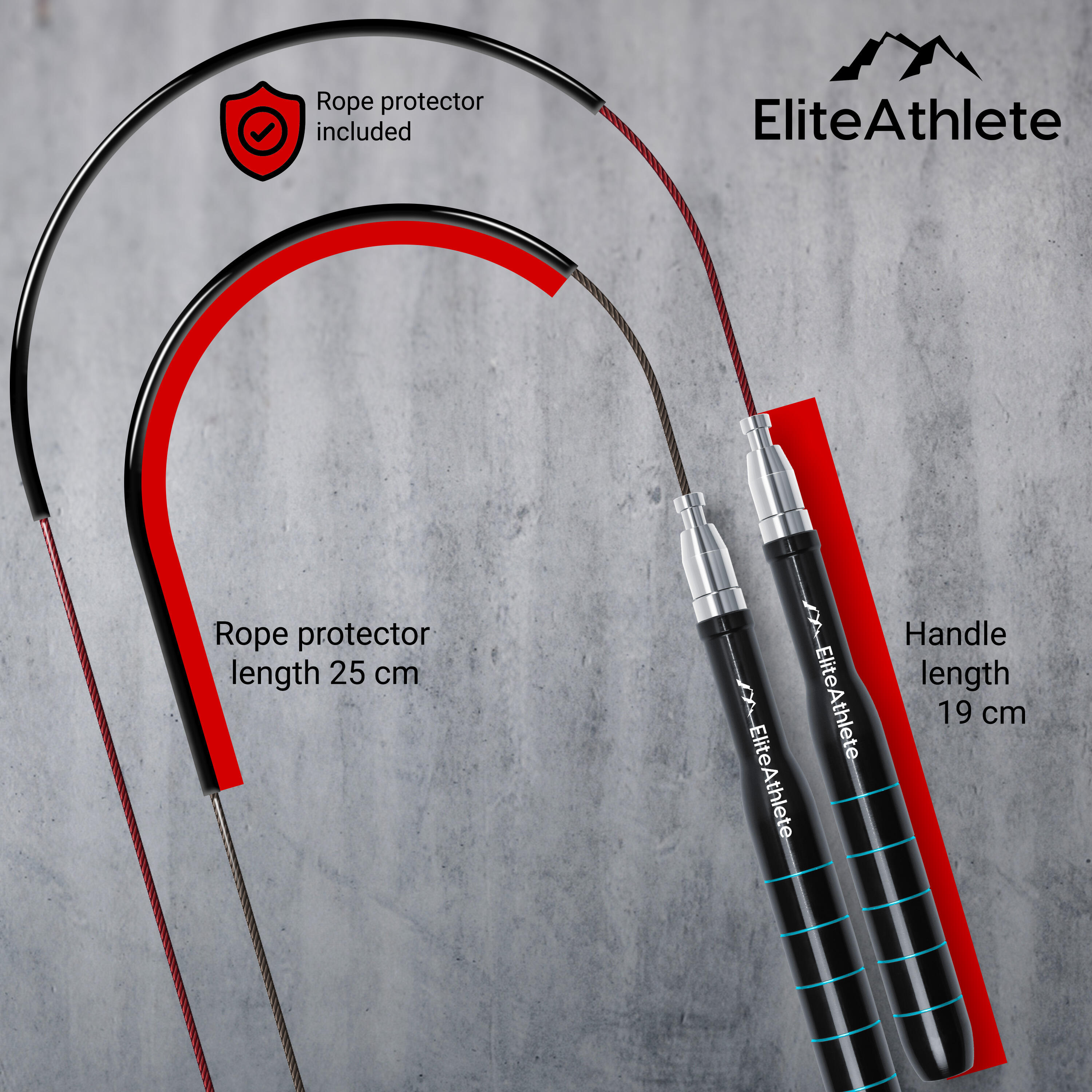 EliteAthlete® Premium Springseil Herren Damen - Speed Rope 5/7