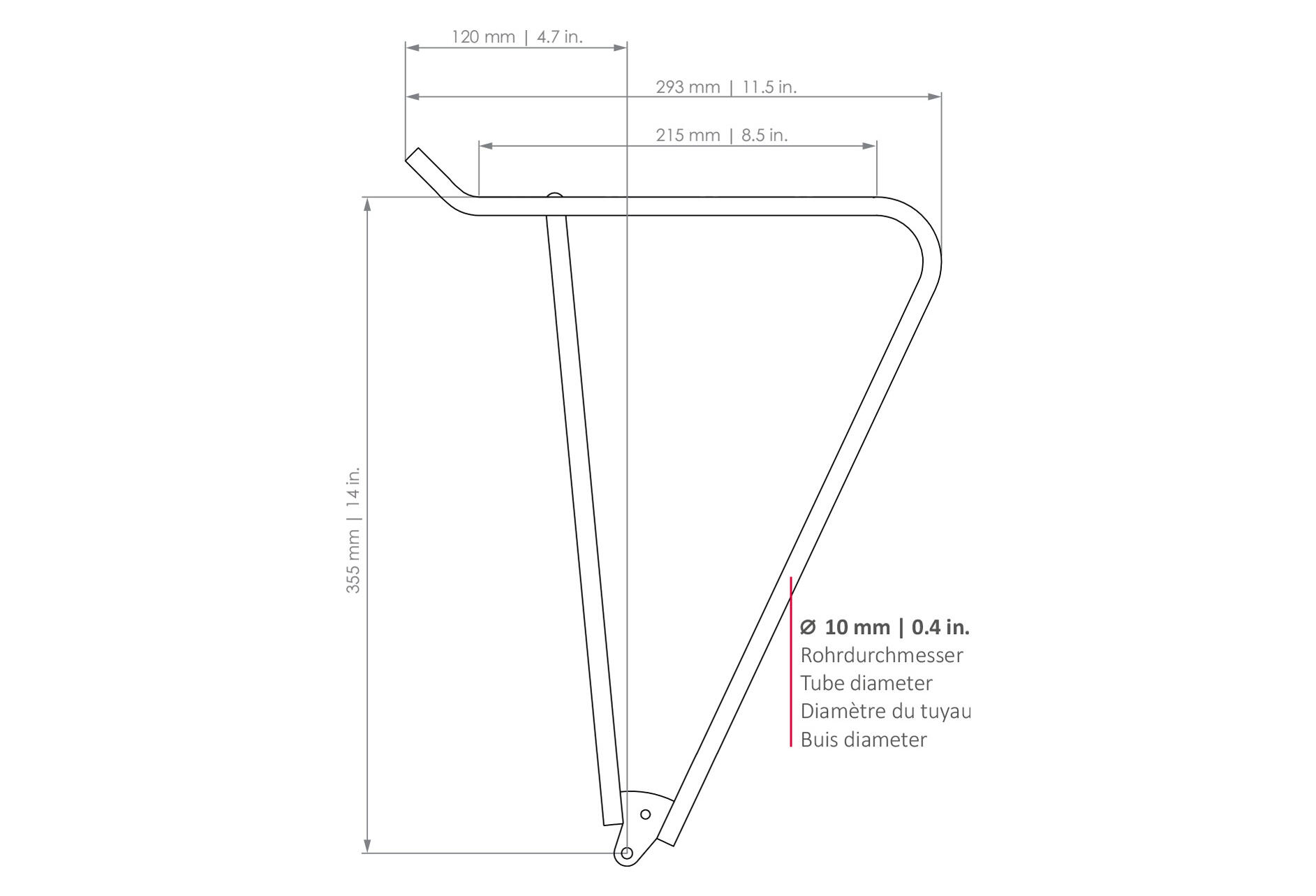 Porte-bagages Tubus Airy, titane, 26-28" 3/4