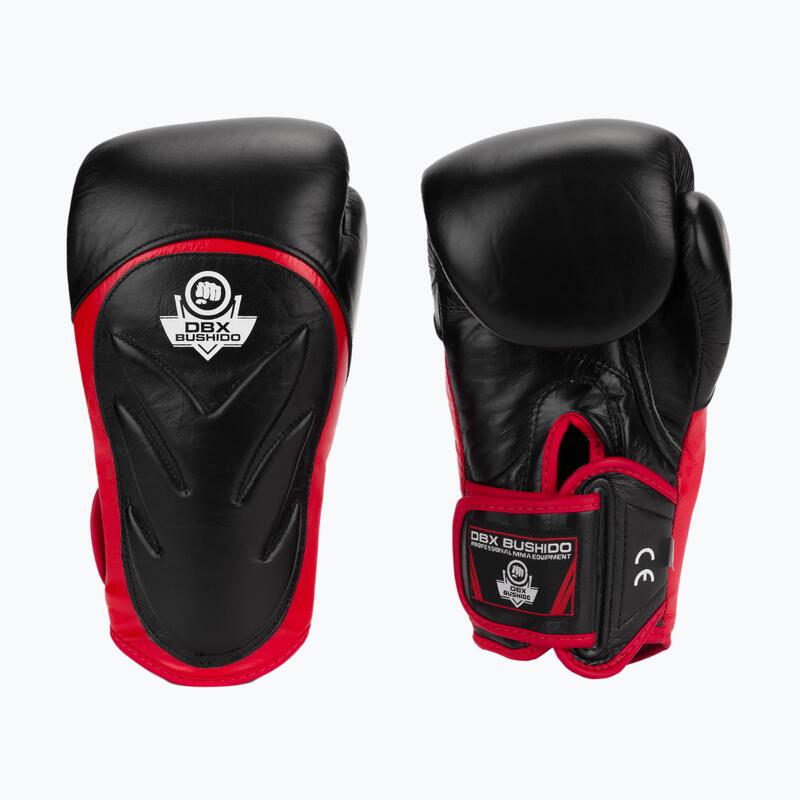 Guantes de boxeo Bushido DBX con un sistema de protección de muneca