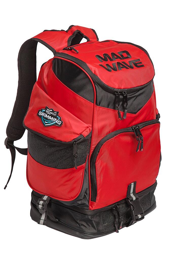 MAD WAVE Mochila para natação MAD TEAM Vermelho 36L