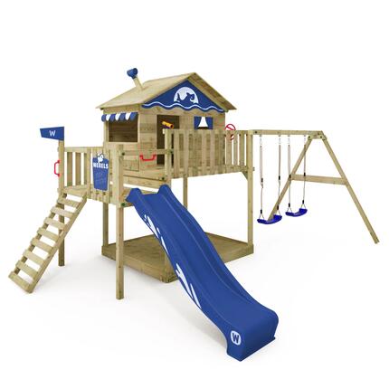 Aire de jeux Smart Coast avec balançoire et toboggan vert