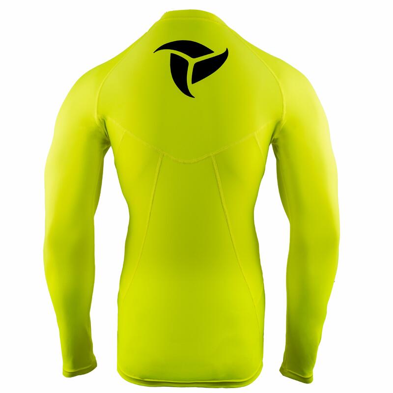 Maglia Anti UV Rashguard per Canoa, Kayak e SUP - Giallo Fluo