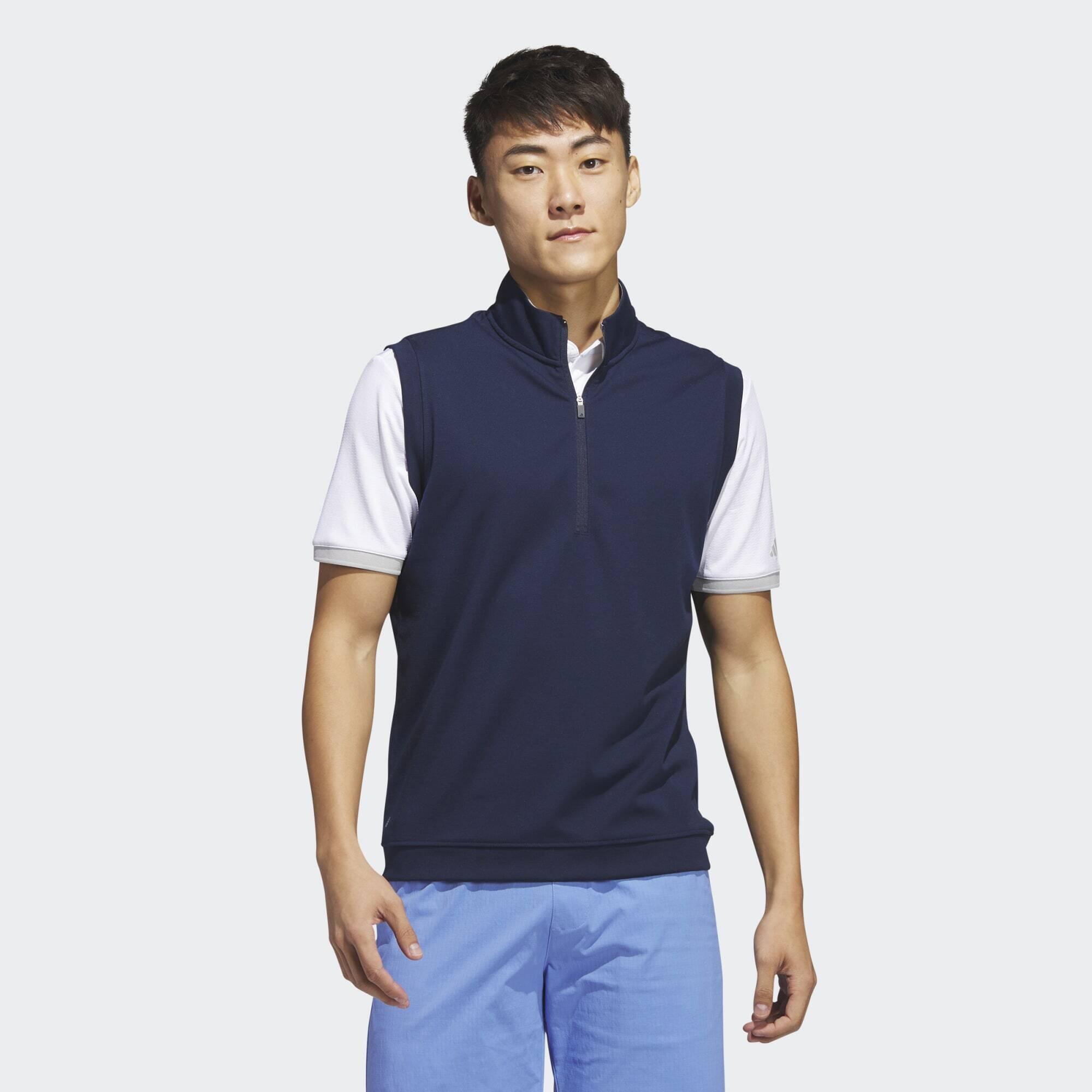 Elevated 1/4 zip sleeveless jacket