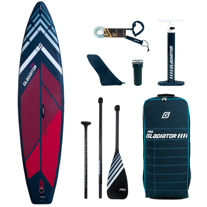 GLADIATOR Pro 11'4" 2022 SUP Board Stand Up Paddle aufblasbar Surfboard Paddel