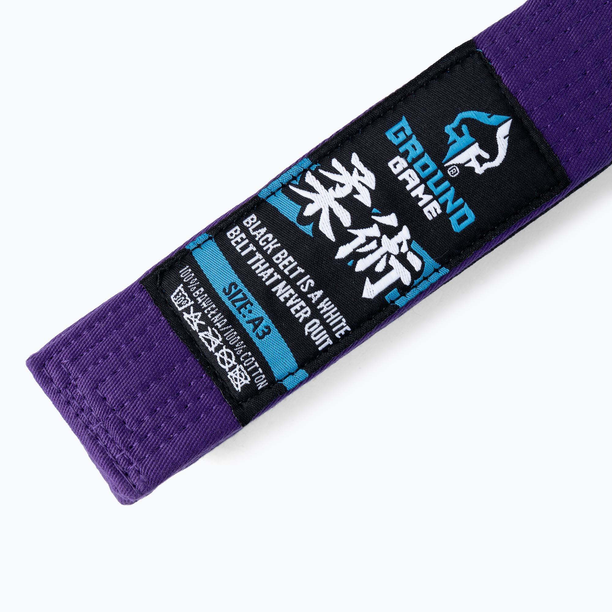 Pas do BJJ z panelem na belki Ground Game purpurowy 3/4