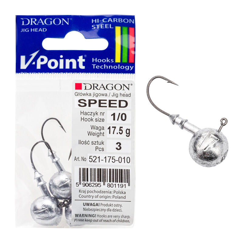 DRAGON V-Point Speed ​​jigkop 17,5 g 3 st.