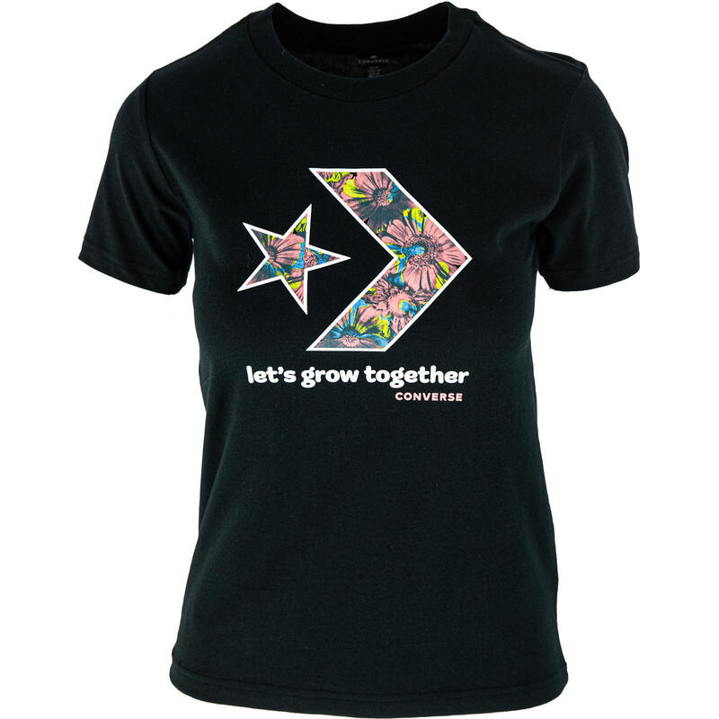 Camiseta Converse Star Chevron Tee, Negro, Mujer