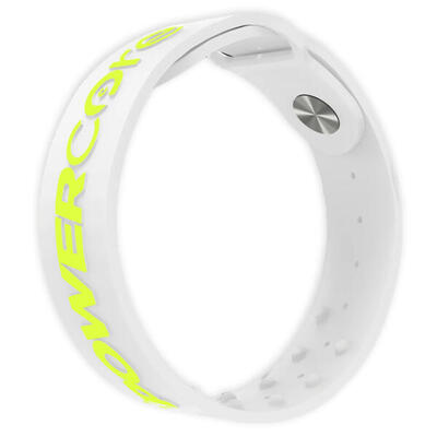 Proprioceptie sportarmband. wit/neon s/ m. polsband verbetert sportprestaties