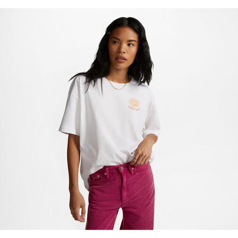 Tricou femei Converse Grow Together Oversized T-Shirt, Alb