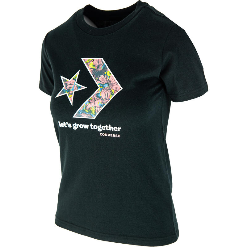 Camiseta Converse Star Chevron Tee, Negro, Mujer