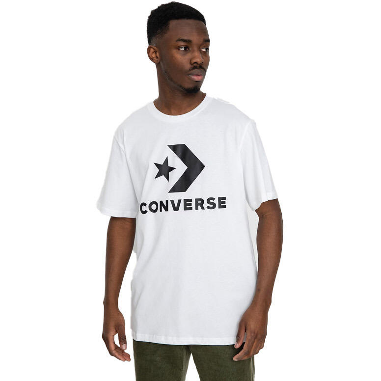 Tricou unisex Converse Logo Chev Tee, Alb