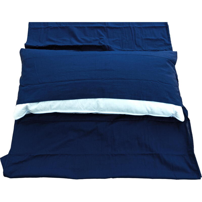 Deckenform Sleeping Liner Baumwolle royalblau