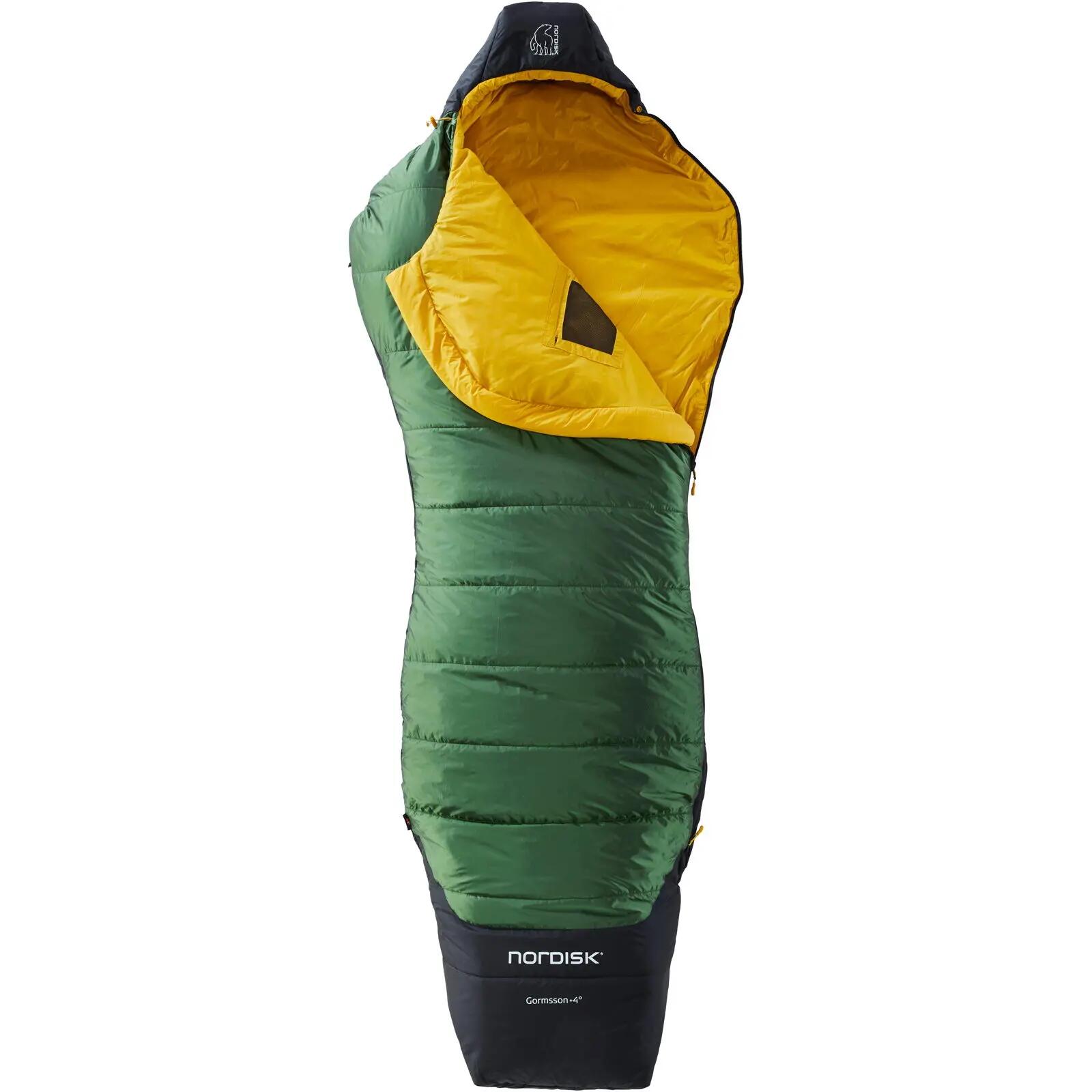 Sommerschlafsack Gormsson +4° Curve artichoke green-mustard yellow-black 3/7