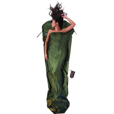 Wkładka do śpiwora cocoon mummyliner - silk - dark olive green
