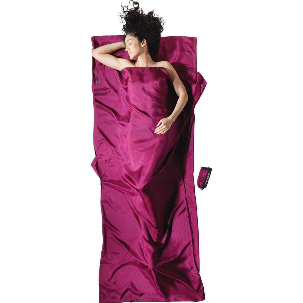 Wkładka do śpiwora Cocoon TravelSheet - Silk - mulberry red