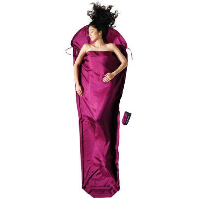 Wkładka do śpiwora cocoon mummyliner - silk - mulberry red