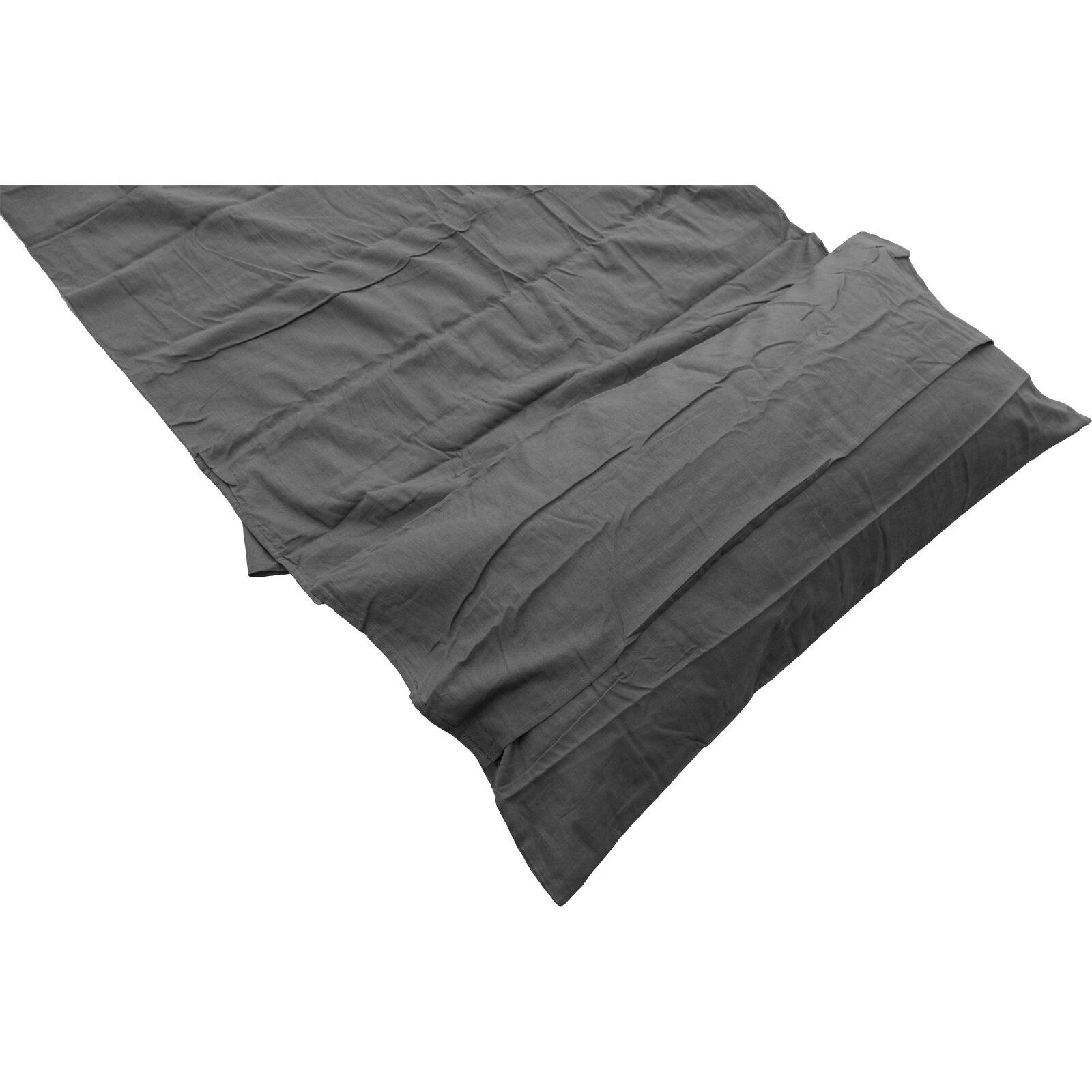 Deckenform Sleeping Liner Baumwolle anthrazit 3/7
