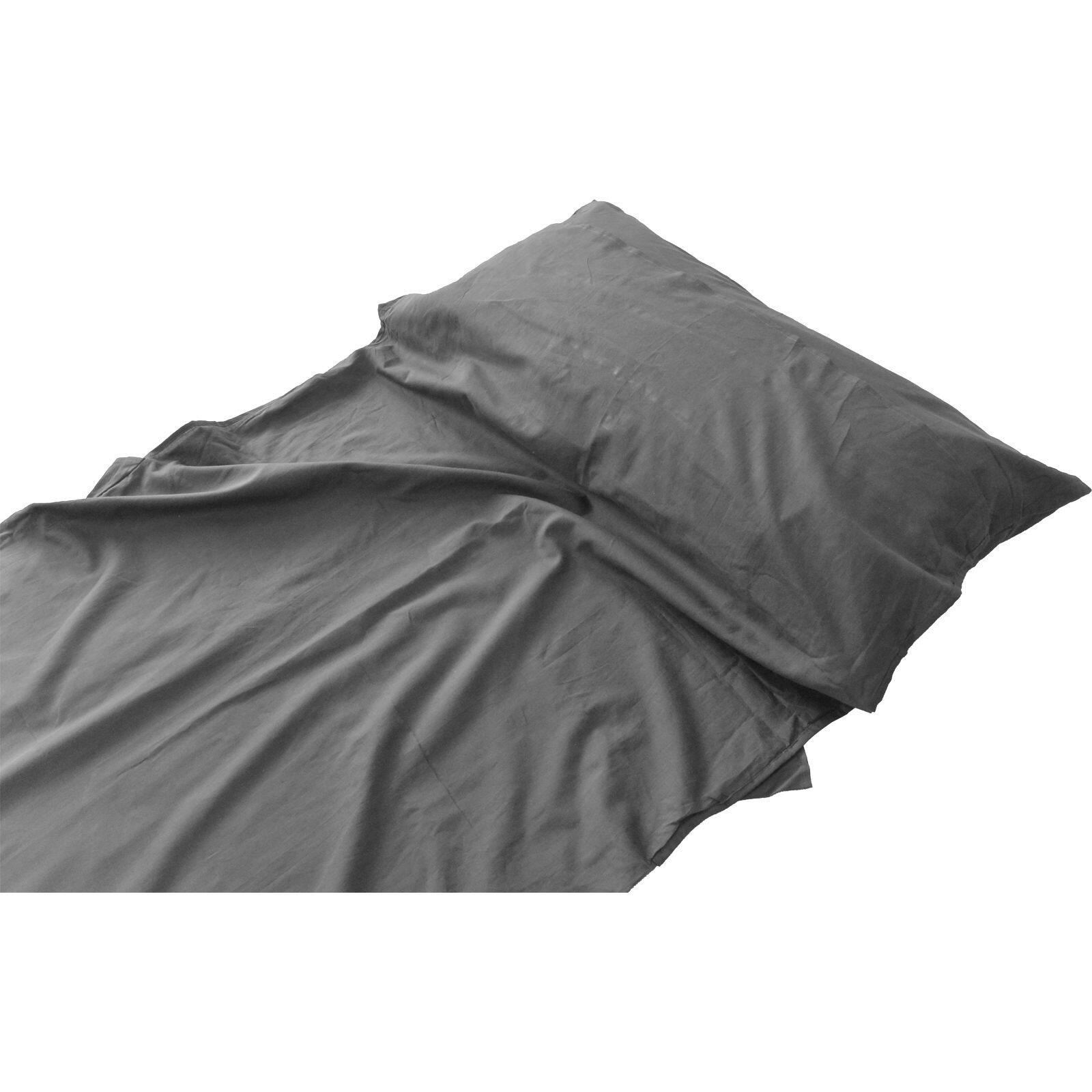 Deckenform Sleeping Liner Baumwolle anthrazit 2/7