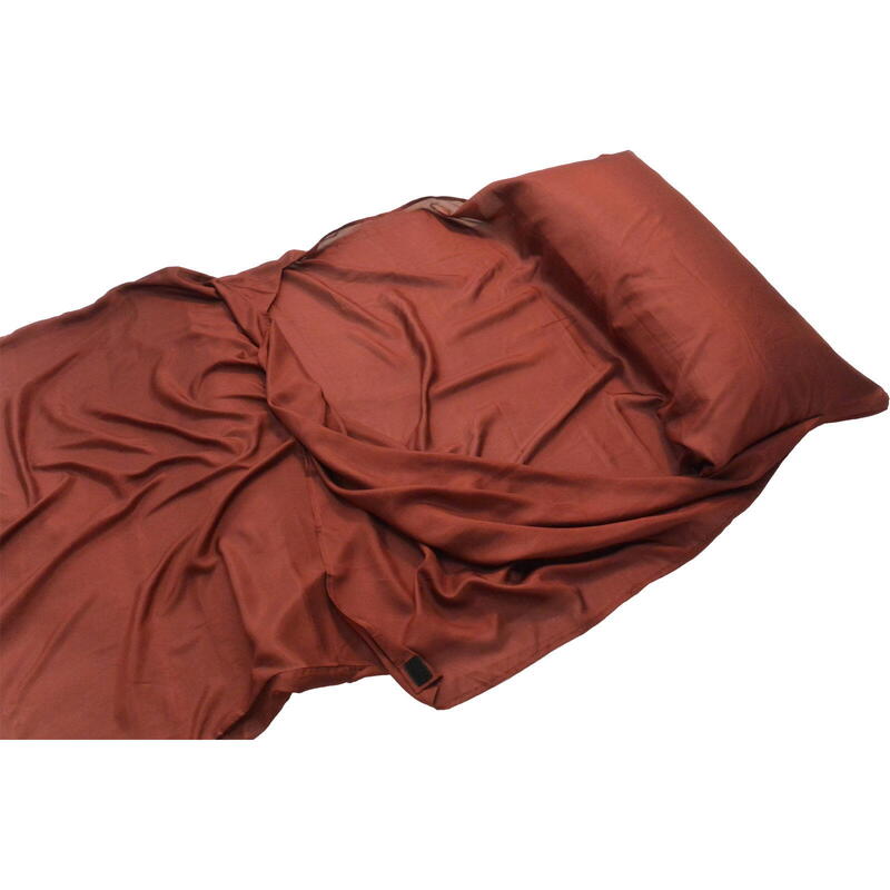 Sleeping liner habotai seide bordeaux origin outdoors decathlon