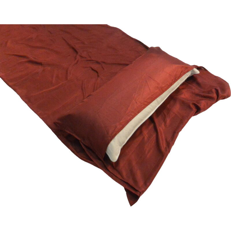 Sleeping liner habotai seide bordeaux origin outdoors decathlon