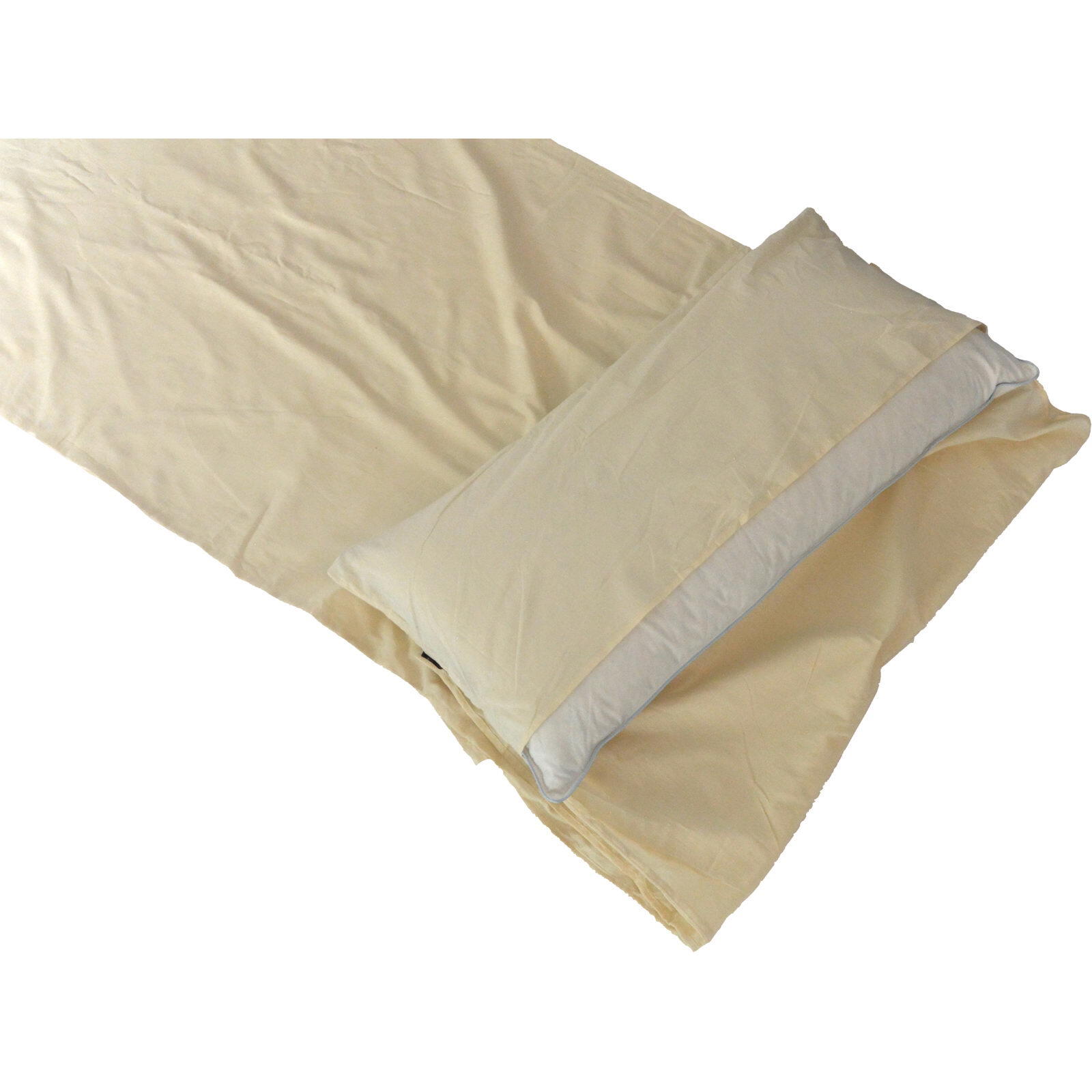 Deckenform Sleeping Liner Baumwolle sand 4/7