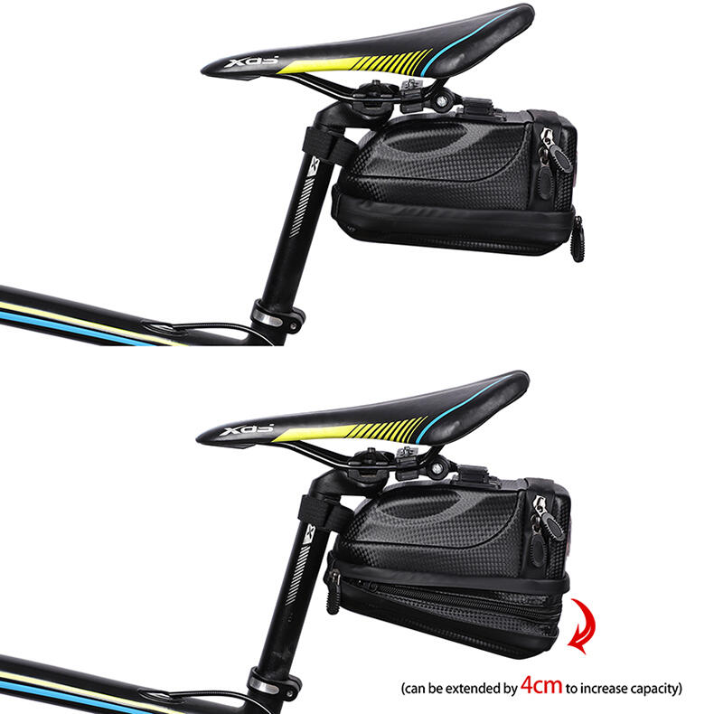 Borseta bicicleta montare sub sa, stop LED, incarcare USB, impermeabil, 2L,negru