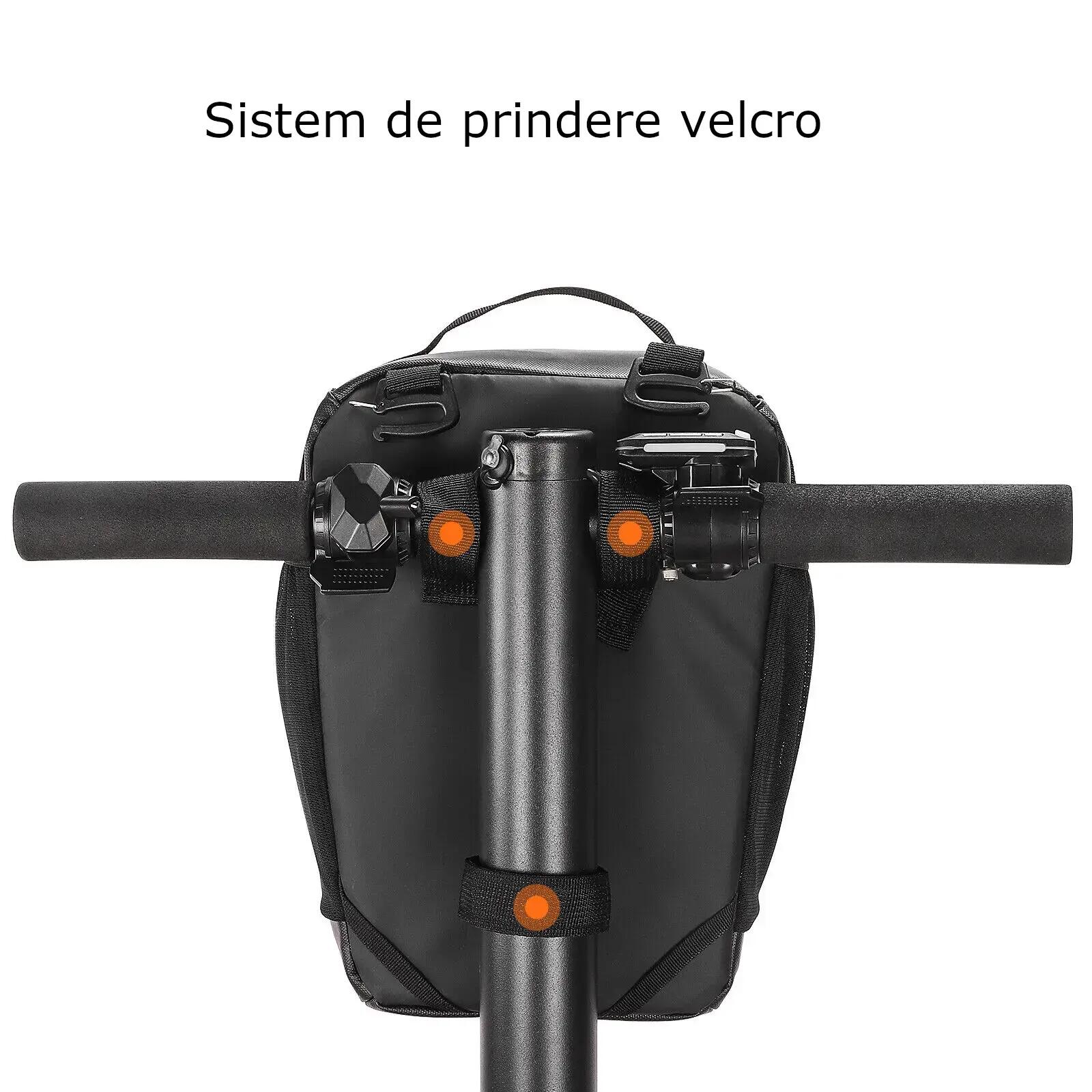Geanta trotineta, bicicleta, multifunctionala, impermeabila, 7.3L, negru 3/3