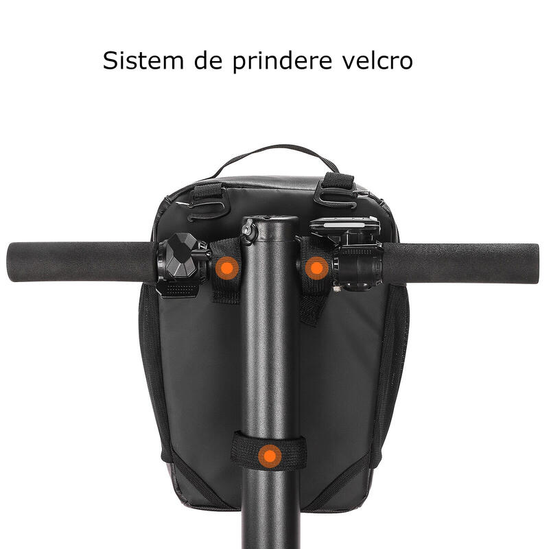Geanta trotineta, bicicleta, multifunctionala, impermeabila, 7.3L, negru