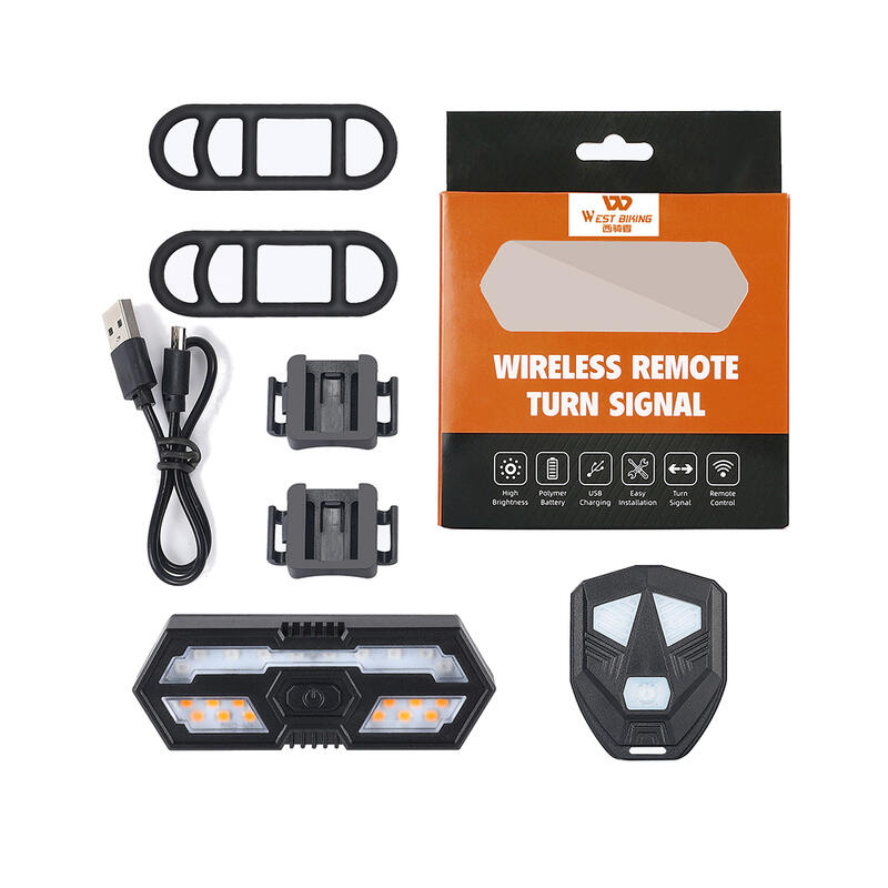 Stop spate bicicleta, LED, 3 moduri iluminare, telecomanda wireless, USB