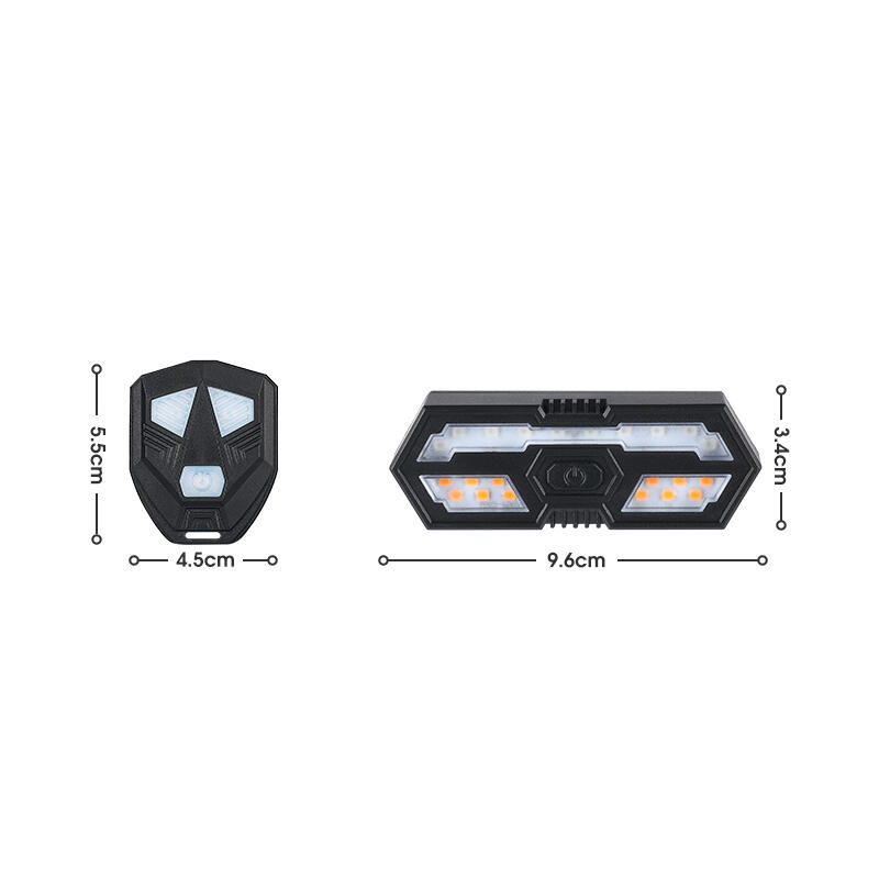Stop spate bicicleta, LED, 6 moduri iluminare, telecomanda wireless, USB