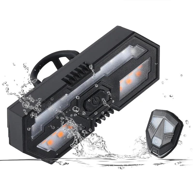 Stop spate bicicleta, LED, 6 moduri iluminare, telecomanda wireless, USB