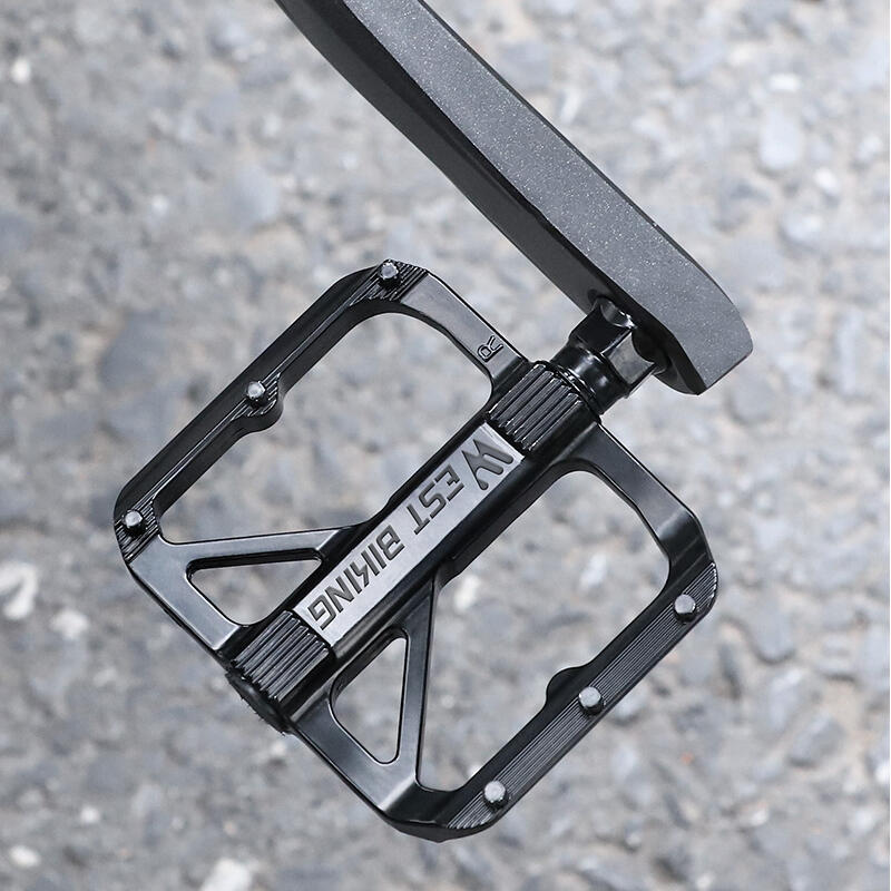 Set 2 pedale biciclete MTB, BMX si de oras, model lat, crampoane, 10.5x9.5x1.8cm