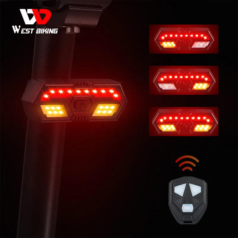 Stop spate bicicleta, LED, 6 moduri iluminare, telecomanda wireless, USB