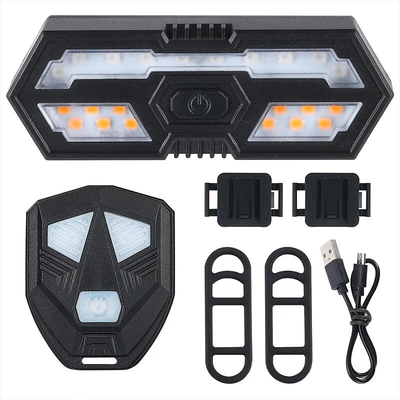 Stop spate bicicleta, LED, 6 moduri iluminare, telecomanda wireless, USB