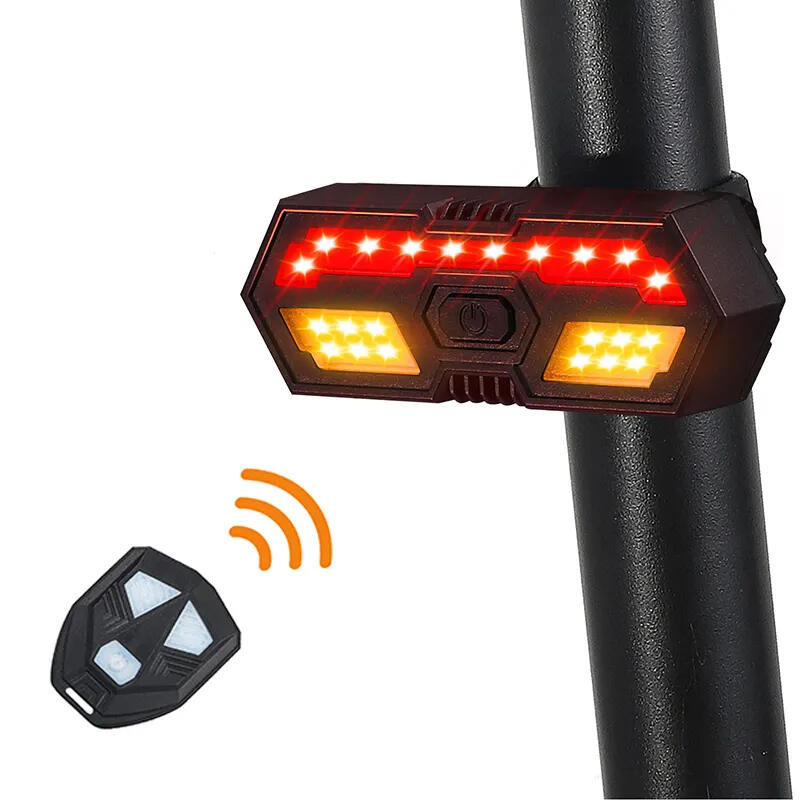 Stop spate bicicleta, LED, 3 moduri iluminare, telecomanda wireless, USB