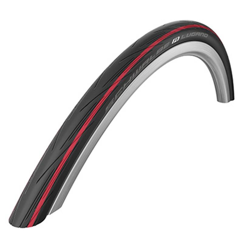Neumático plegable Lugano II - 25-622 (700x25C) - KevlarGuard - Red Stripe