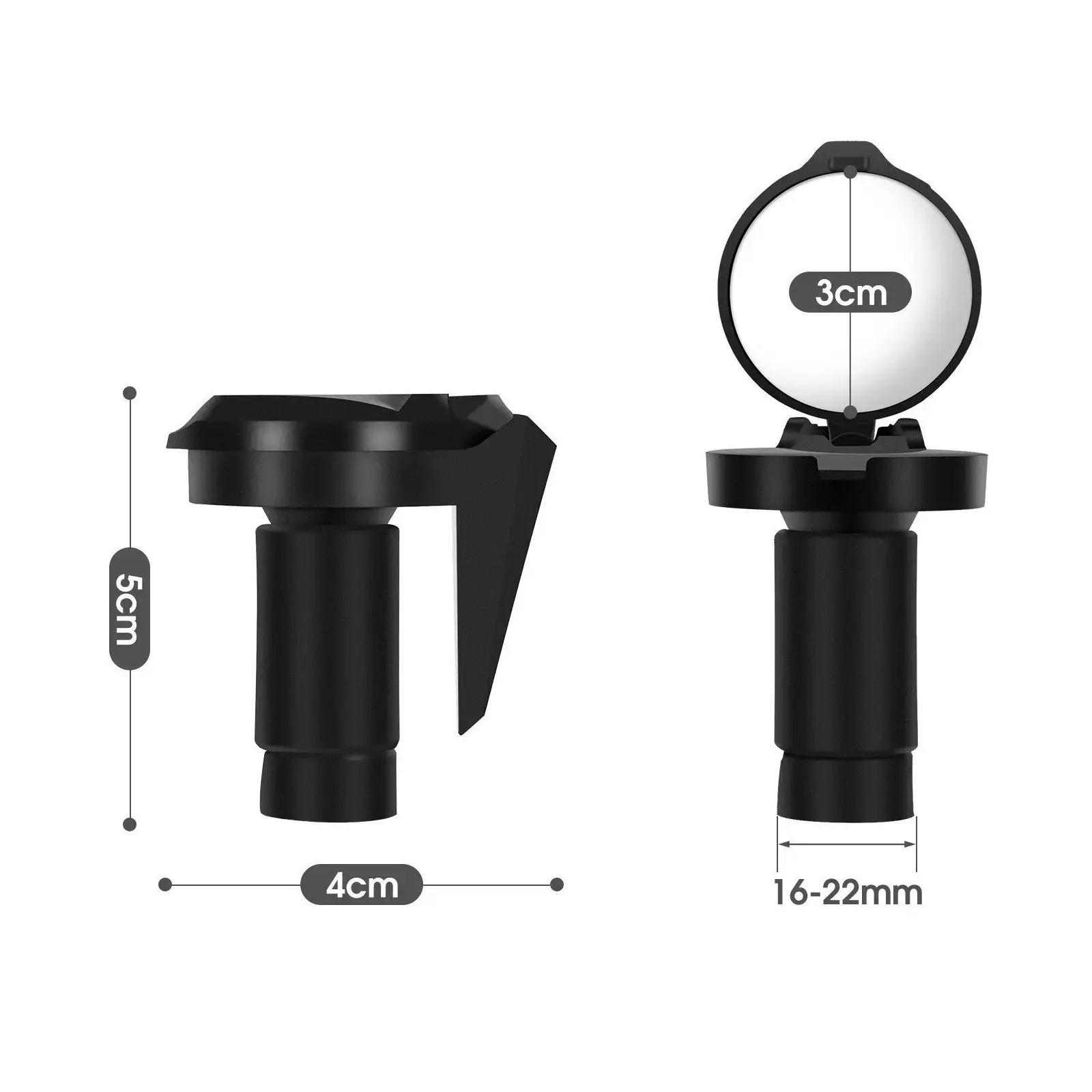 Oglinda laterala HD pentru biciclete, montare capat ghidon, rotatie 360, negru 2/7