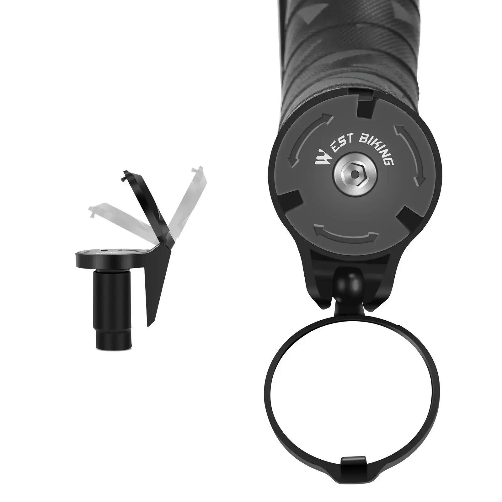 Oglinda laterala HD pentru biciclete, montare capat ghidon, rotatie 360, negru 4/7