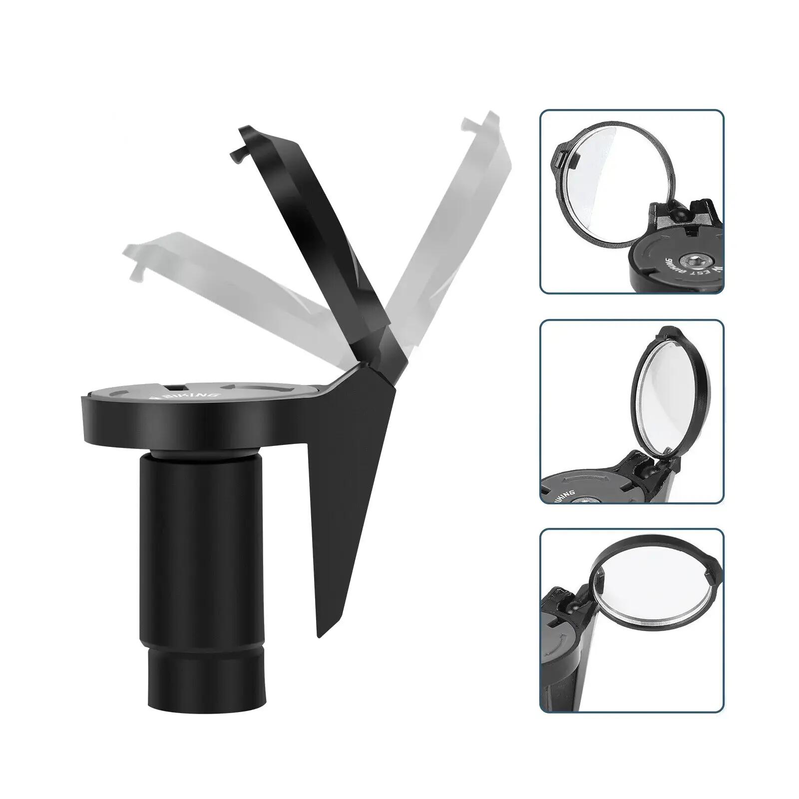 Oglinda laterala HD pentru biciclete, montare capat ghidon, rotatie 360, negru 7/7