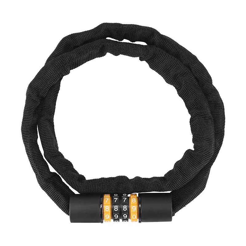 Antifurt bicicleta cu cifru, lungime 85 cm, pliabil, manson textil antipraf