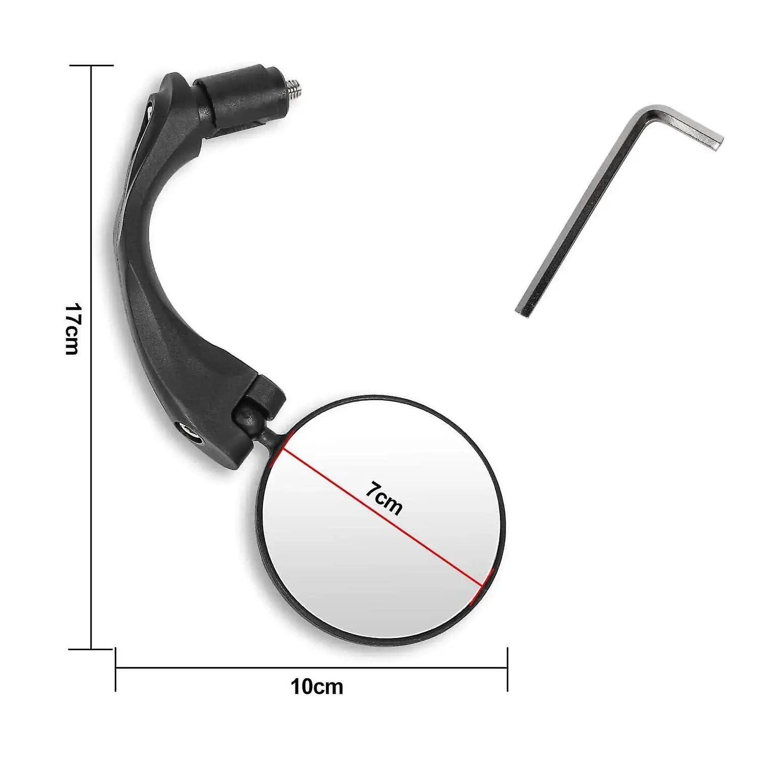 Oglinda retrovizoare biciclete, montare capat ghidon, rotatie 360 grade, stanga 6/6