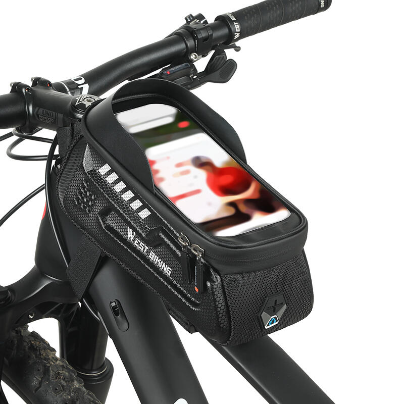 Geanta pentru bicicleta, fixare cadru, suport pentru telefon, impermeabila, 1.8L