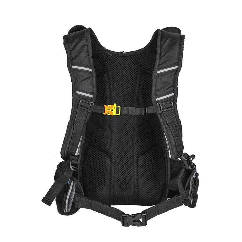 Rucsac bicicleta pliabil, impermeabil, buzunar sistem hidratare, 15L, negru+gri