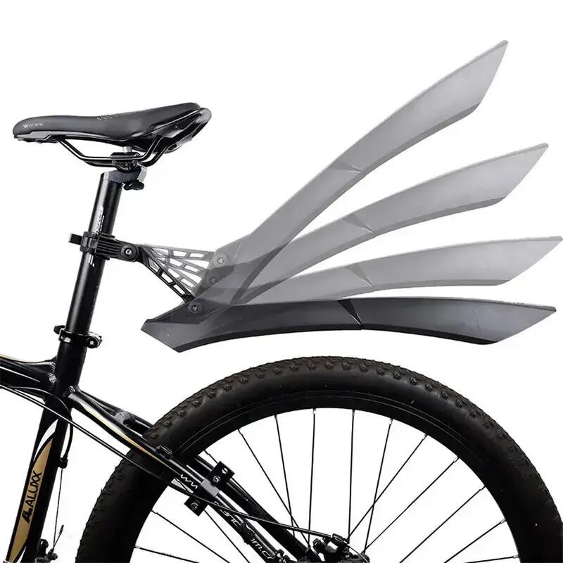 Set aparatori bicicleta MTB, fata 60 x 9 cm, spate 53 x 8 cm, plastic, negru 3/6