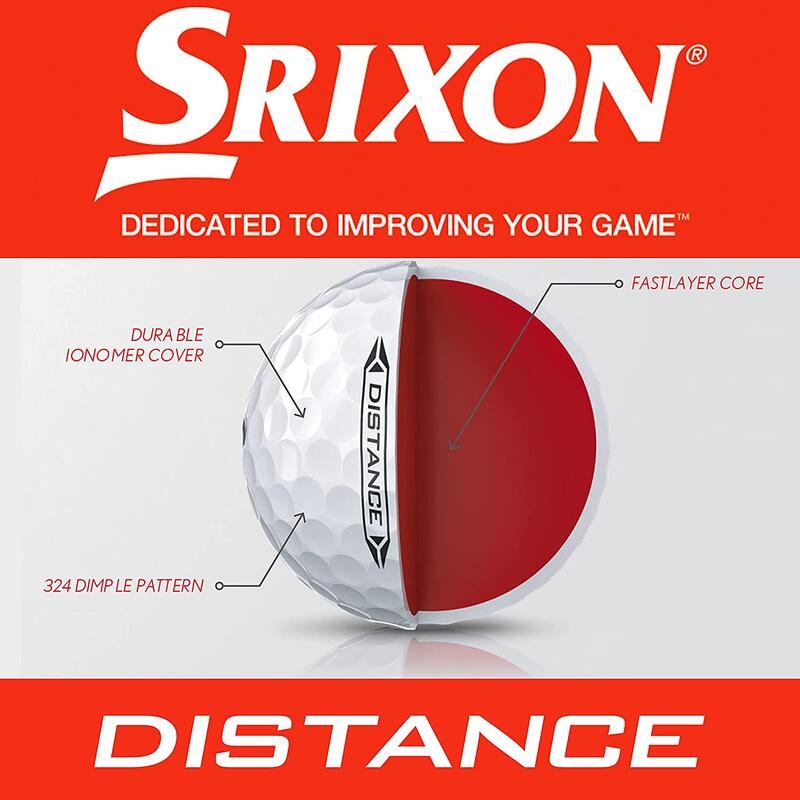 Bolas Srixon Distance, Pelotas DE Golf Unisex para Adulto