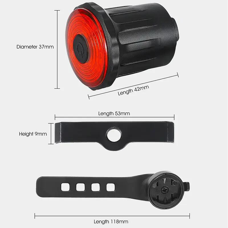 Stop spate bicicleta, LED, 7 moduri iluminare, senzor de frana si de lumina, USB 7/7